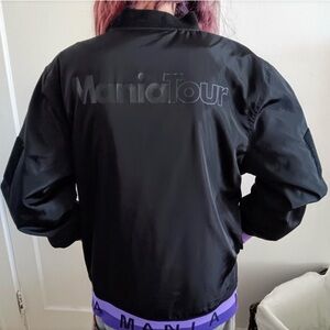 Fila Men's Black and Purple Bomber Jacket